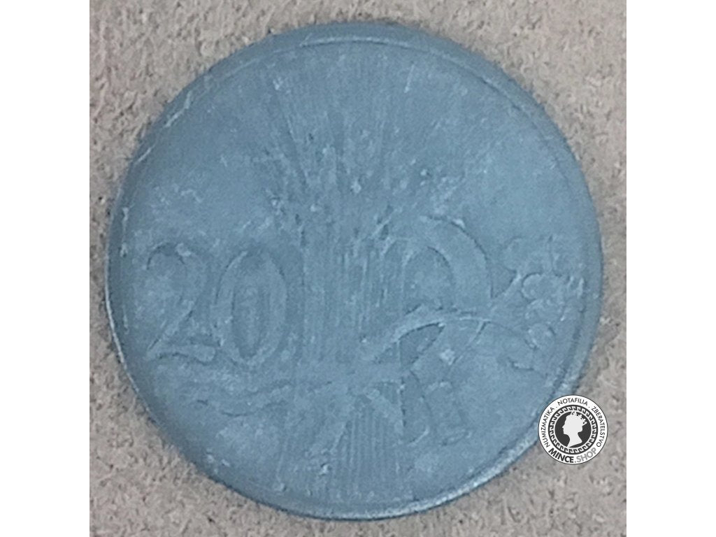 20 halier - Protektorát Čechy a Morava - 1943