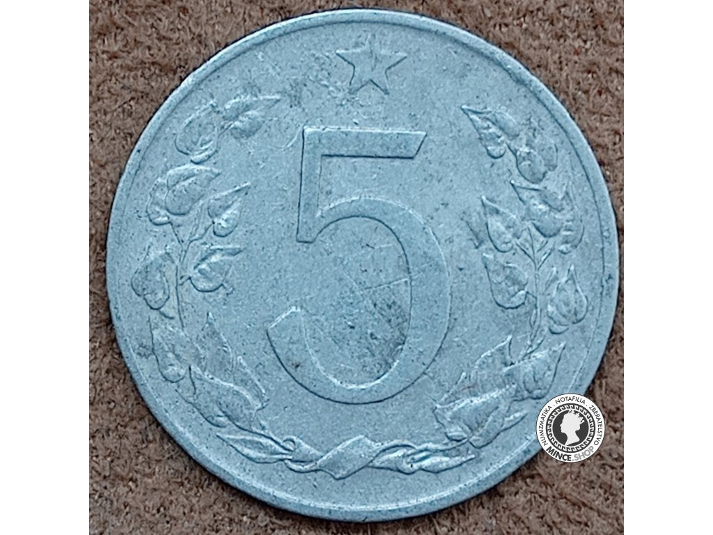 5 halier - Česko-Slovensko - 1954