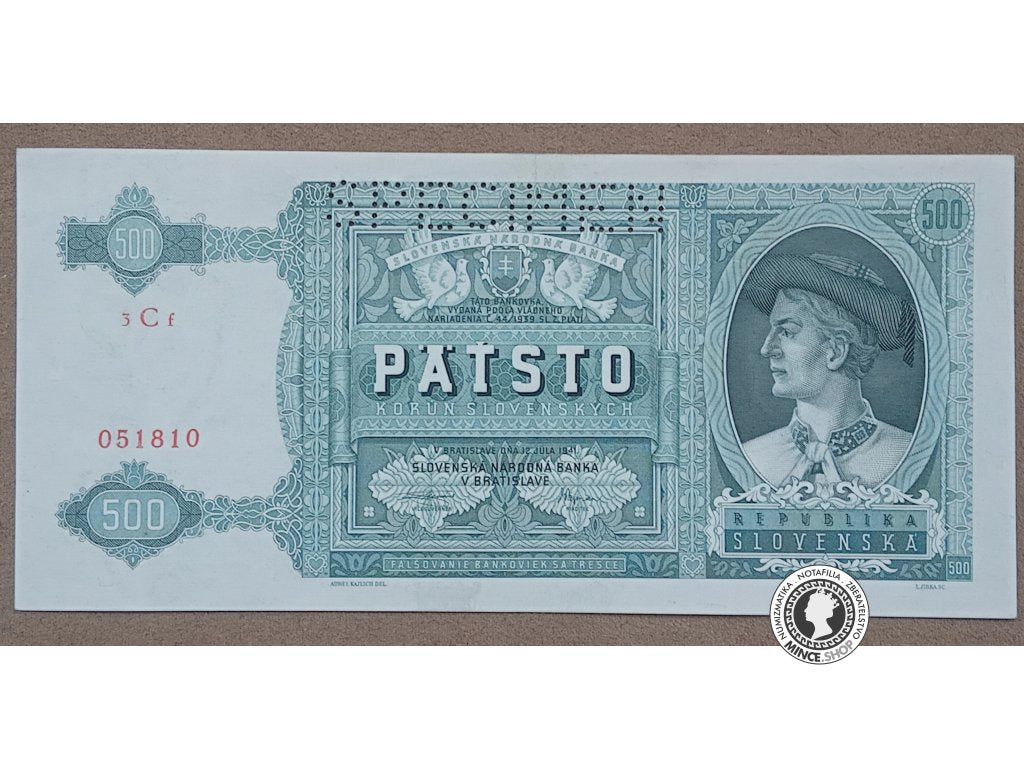 500 Korún - 1941 - Slovenský Štát