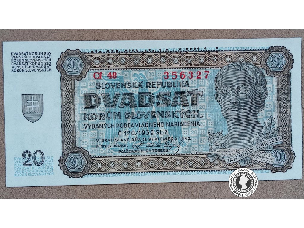 20 Korún - 1942 - Slovenský Štát