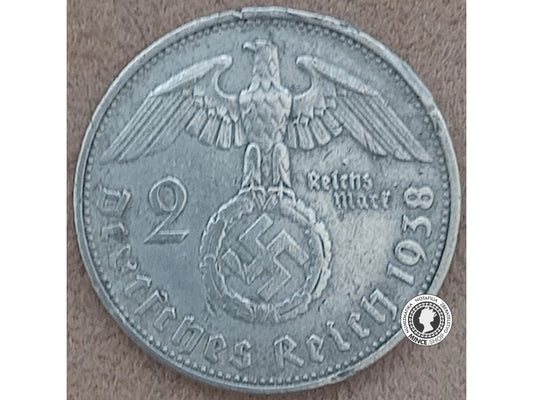 2 marka - Nemecko - Tretia Ríša - 1938 A