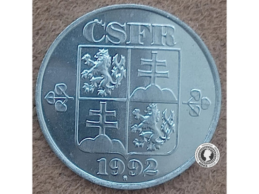 1 halier - Česko-Slovensko - 1992 - UNC