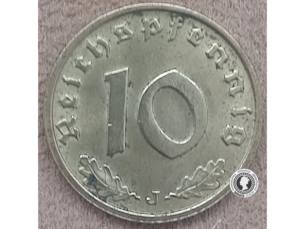 10 reichspfennig - Nemecko - Tretia Ríša - 1939 J