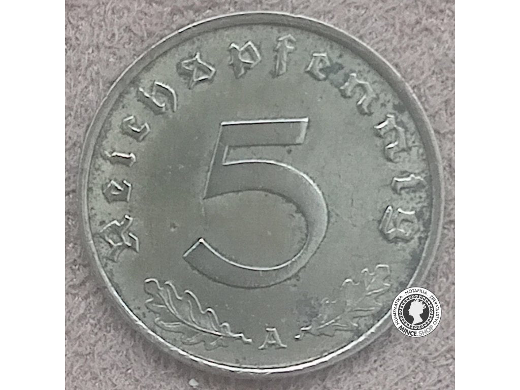 5 reichspfennig - Nemecko - Tretia Ríša - 1939 A