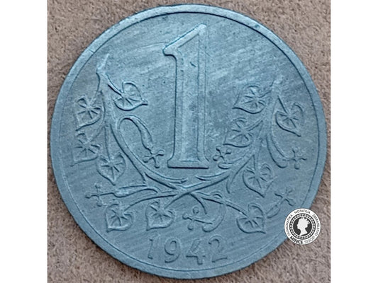 1 koruna - Protektorát Čechy a Morava - 1942