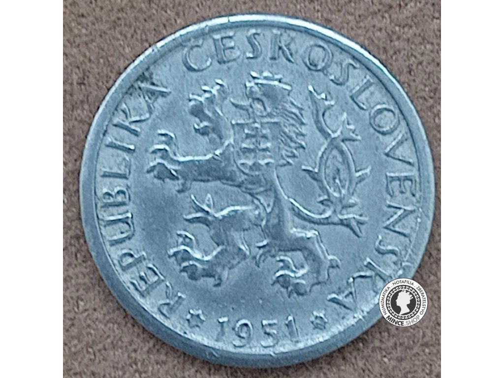 1 koruna - Česko-Slovensko - 1951