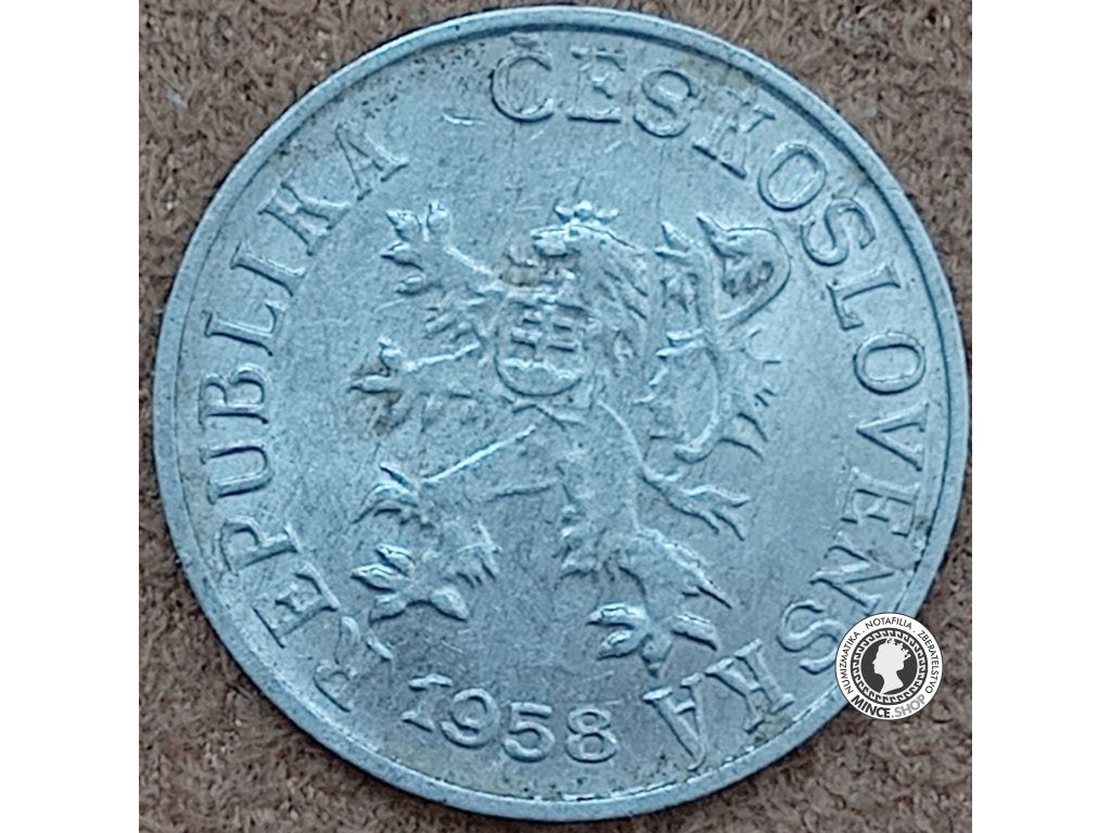 1 halier - Česko-Slovensko - 1958