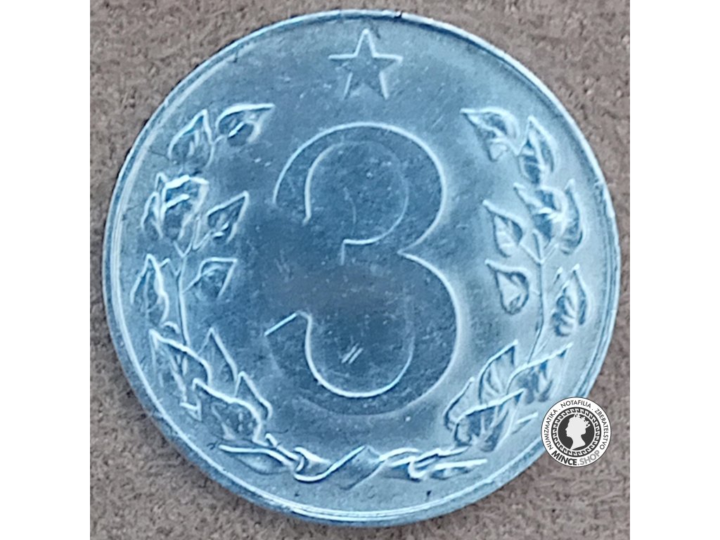 3 halier - Česko-Slovensko - 1954