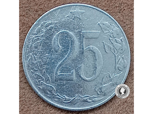 25 halier - Česko-Slovensko - 1954