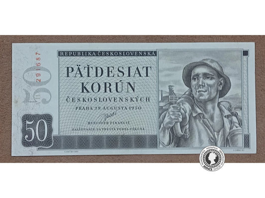 50 Korún - 1950 - ČSR - UNC