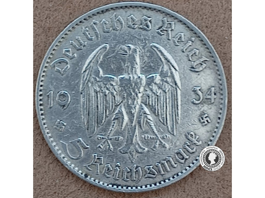 5 mariek - Nemecko - Tretia Ríša - 1934 F