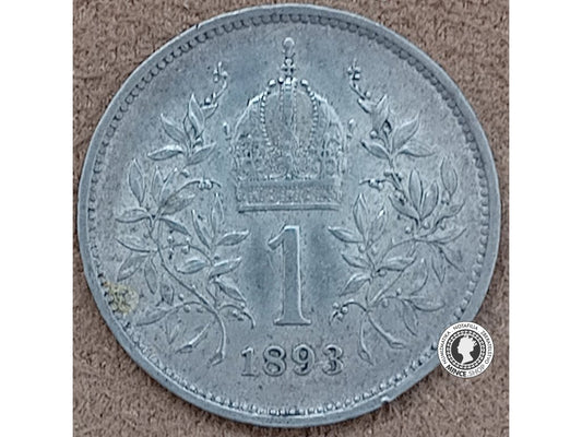 1 koruna - Rakúsko-Uhorsko - 1893