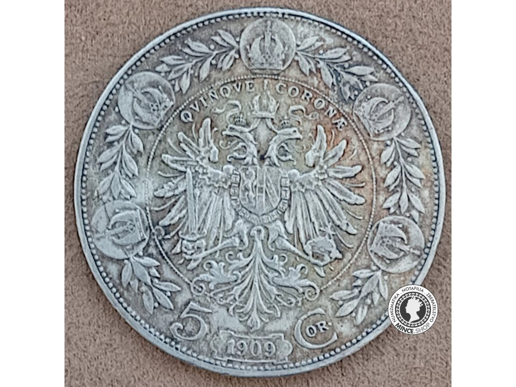 5 koruna - Rakúsko-Uhorsko - 1909