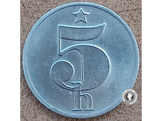 5 halier - Česko-Slovensko - 1989