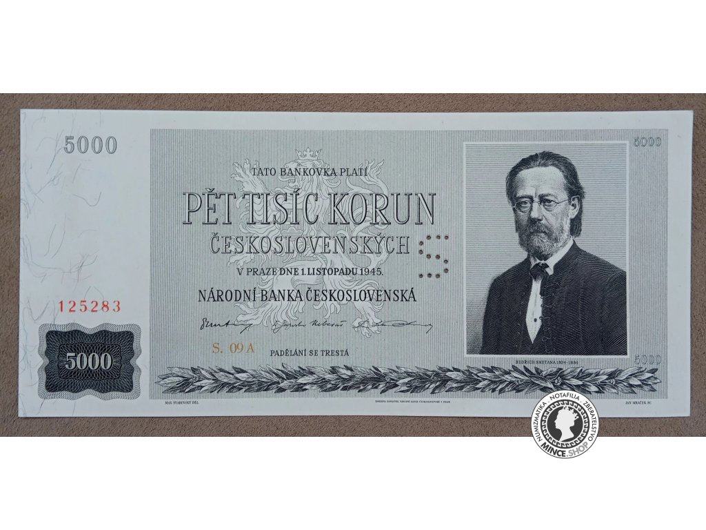 5000 Korún - 1945 - ČSR
