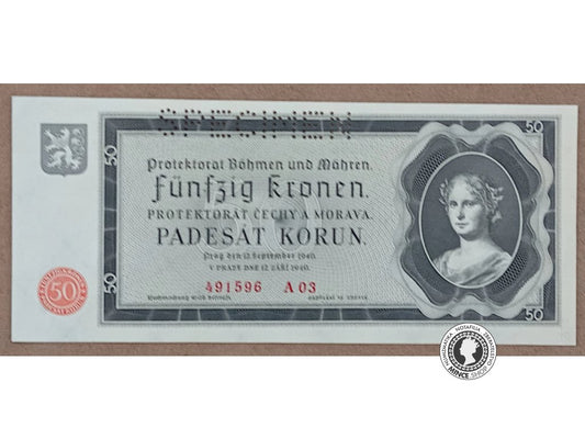 50 Korún - 1940 - Protektorát Čechy a Morava