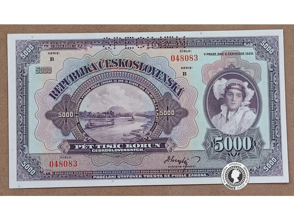 5000 Korún - 1920 - 1.ČSR