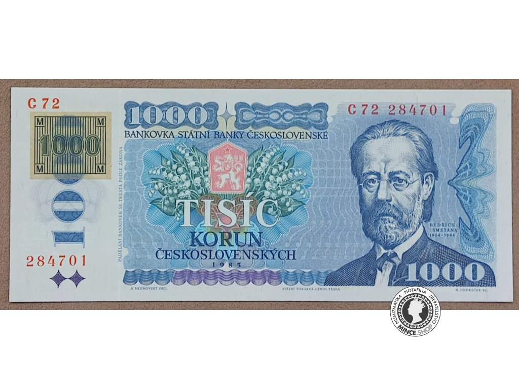 1000 Korún koľkovaných - 1985 - ČSSR / Česko
