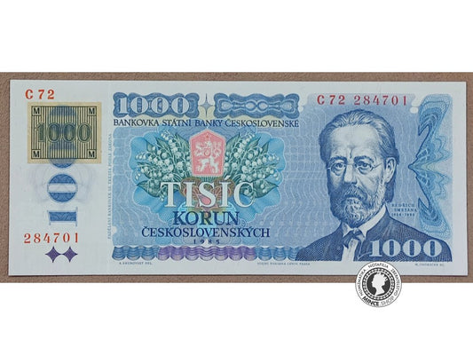 1000 Korún koľkovaných - 1985 - ČSSR / Česko