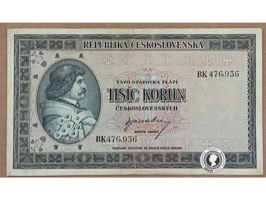 1000 Korún - 1945 - ČSR
