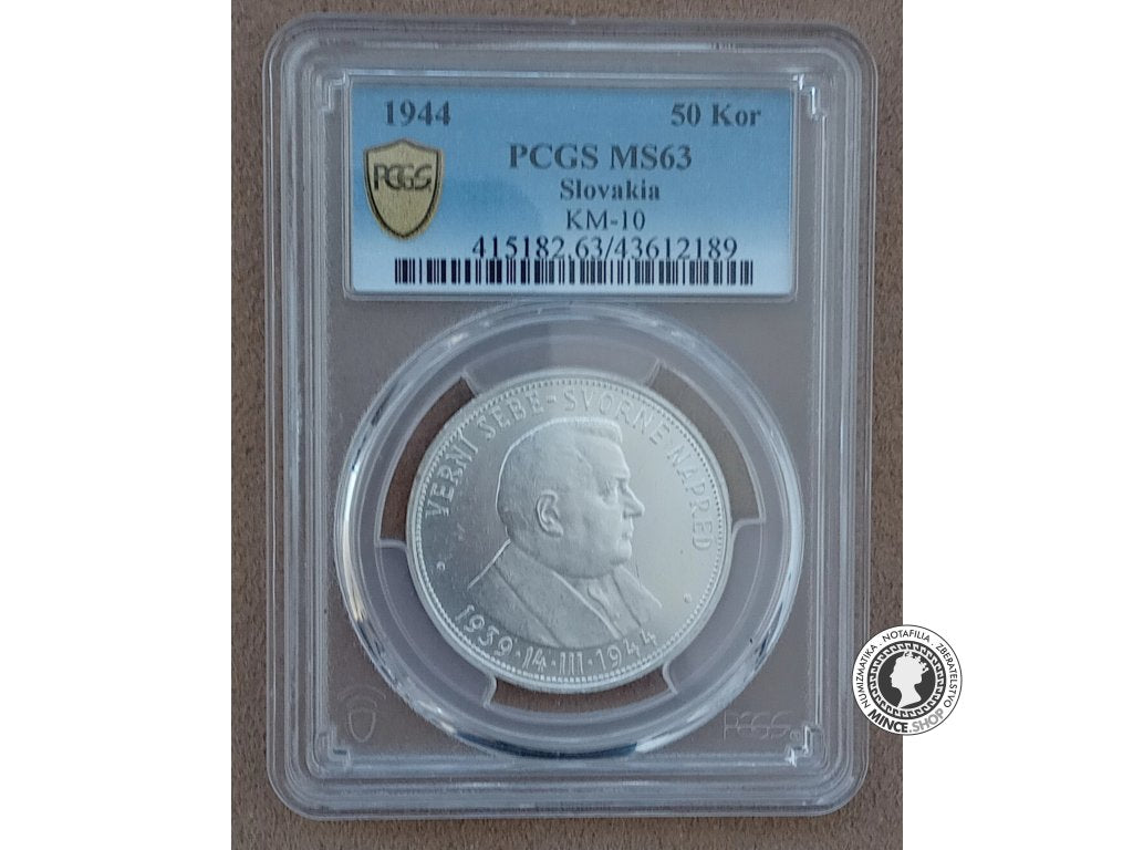 50 koruna - Slovenský Štát - 1944 - Dr. Jozef Tiso - kvalita MS 63