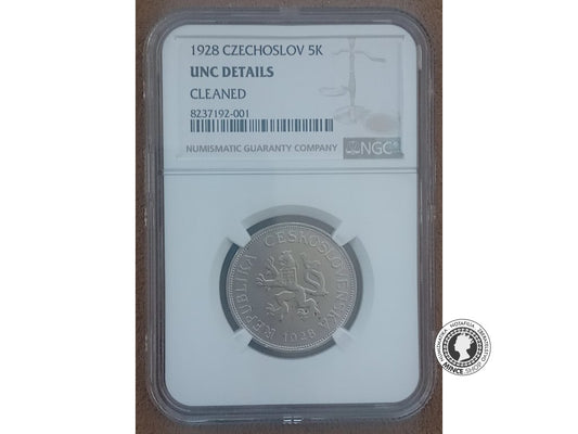 5.koruna - 1.ČSR - 1928 - UNC