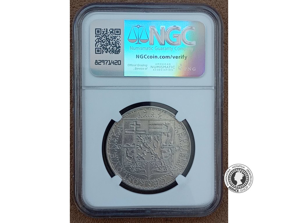 20.koruna - 1.ČSR - 1934 - kvalita AU DETAILS