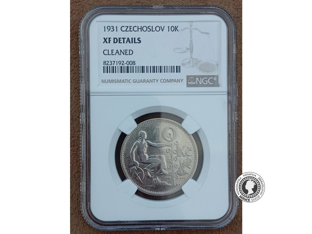 10.koruna - 1.ČSR - 1931 - kvalita XF DETAILS