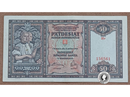 50 Korún - 1940 - Slovenský Štát