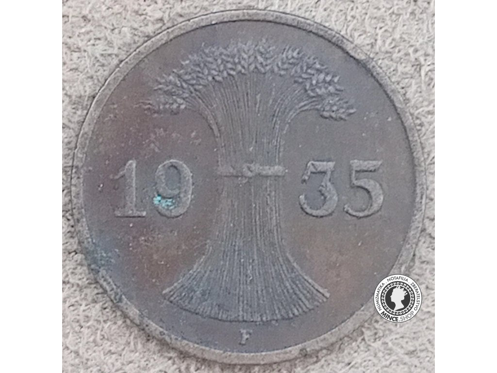 1 reichspfennig - Nemecko - Weimarská Republika / Tretia Ríša - 1935 F