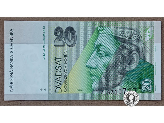 20 Korún - 2001 - Slovensko - UNC