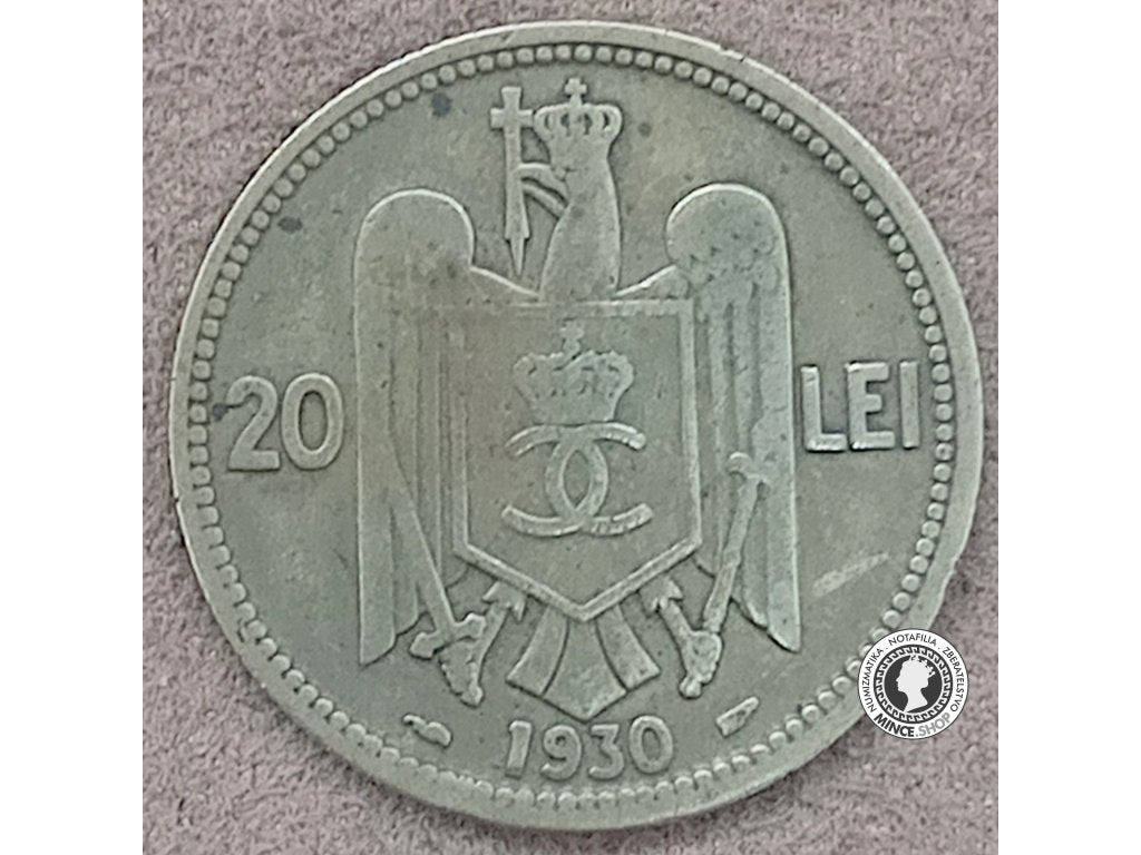 20 lei - Rumunsko - Rumunské Kráľovstvo - 1930