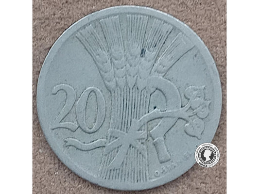 20 halier - 1.ČSR - 1925