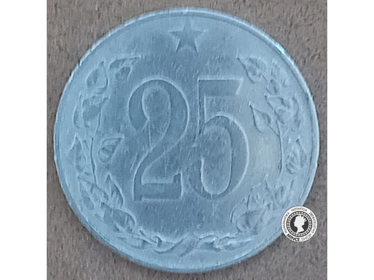 25 halier - Česko-Slovensko - 1953 - RR